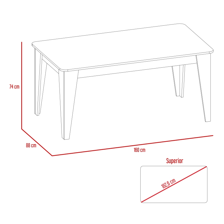 MESA COMEDOR TORINO 2 - HABANO