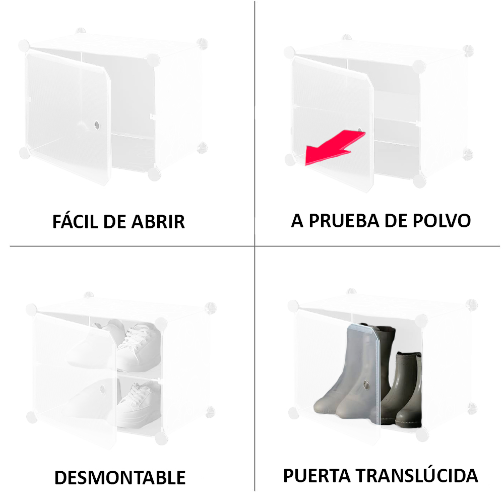 ZAPATERA ORGANIZADOR 2X6 NIVELES BLANCO