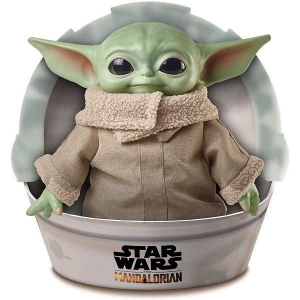 PELUCHE MATTEL BABY YODA THE CHILD GROGU 28CM THE MANDALORIAN STAR WARS