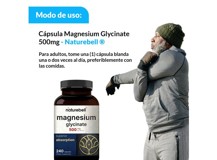 CÁPSULA MAGNESIUM GLYCINATE 500MG - NATUREBELL