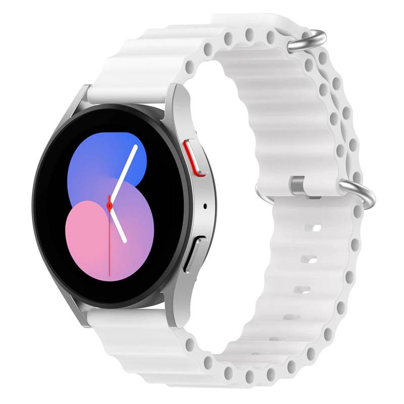 CORREA SILICONA OCEAN PARA SAMSUNG WATCH 4 / 4 CLASSIC - BLANCO