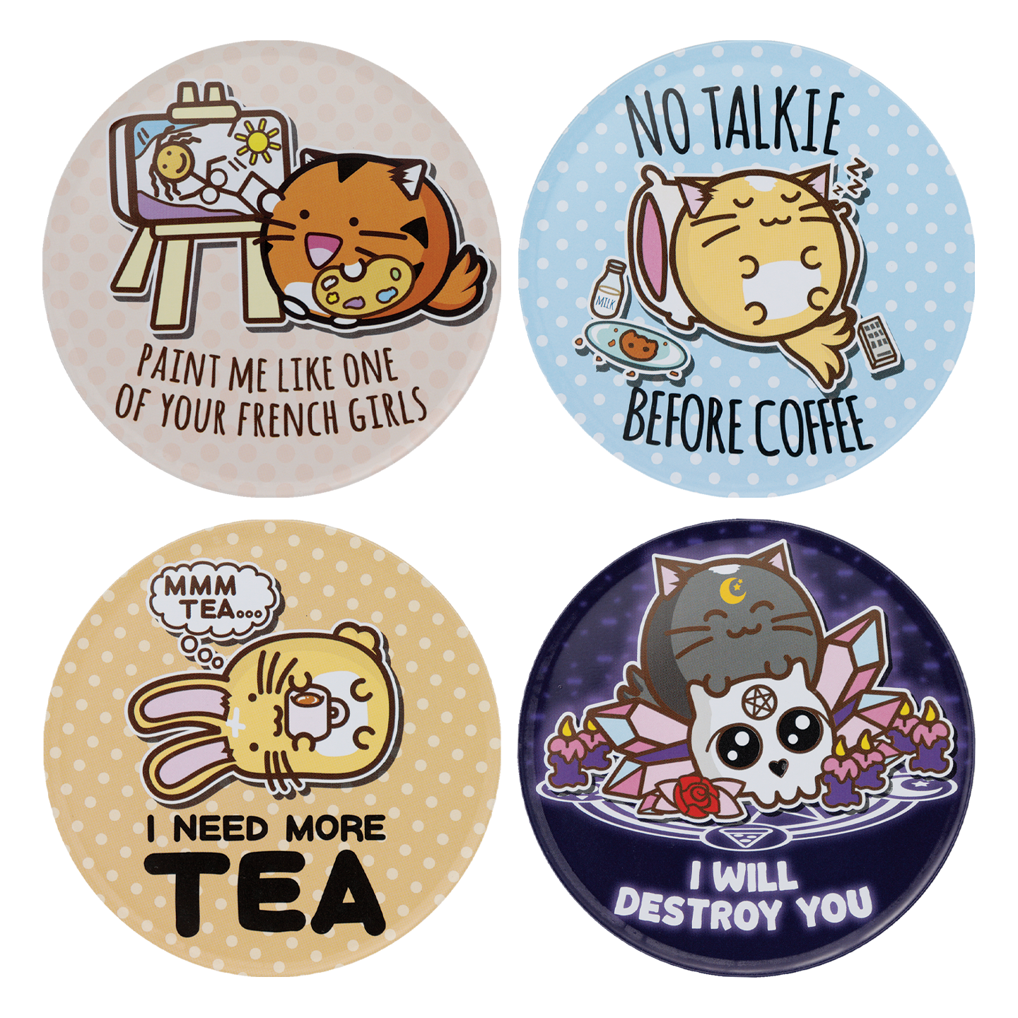 Fanattik Fuzzballs Set of Four Drinks Coasters