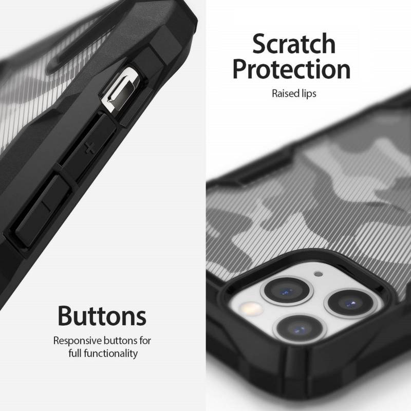 CASE RINGKE FUSION X PARA IPHONE 12 PRO MAX - NEGRO CAMUFLADO